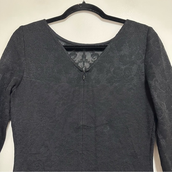 St John Lace Peekaboo Sheath Dress in Caviar Black - Picture 6 of 8